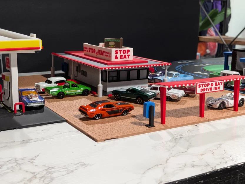 Mô hình Stop & Eat Drive-In - Diorama tỉ lệ 1:64 - Image 2