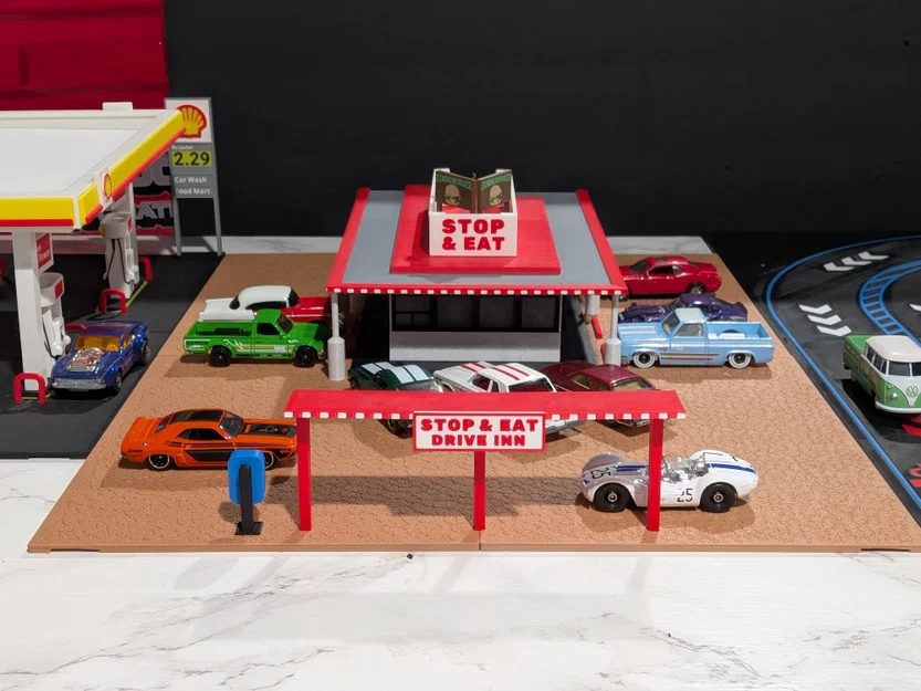 Mô hình Stop & Eat Drive-In - Diorama tỉ lệ 1:64 - Image 3
