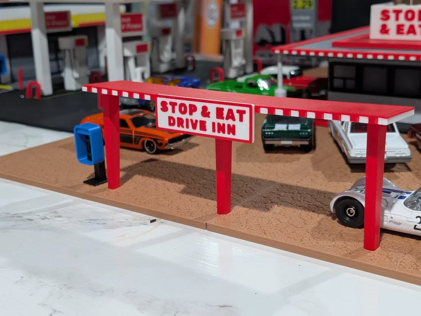 Mô hình Stop & Eat Drive-In - Diorama tỉ lệ 1:64 - Image 4