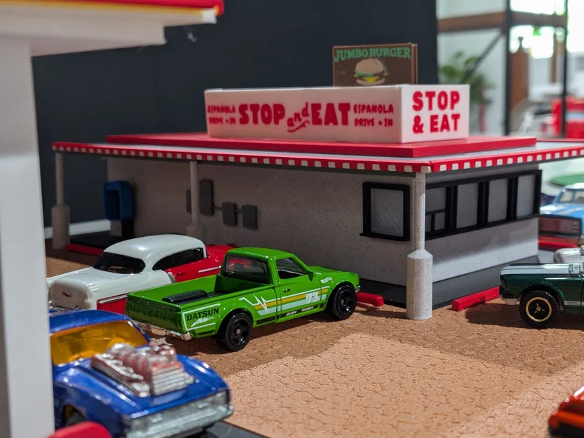 Mô hình Stop & Eat Drive-In - Diorama tỉ lệ 1:64 - Image 5