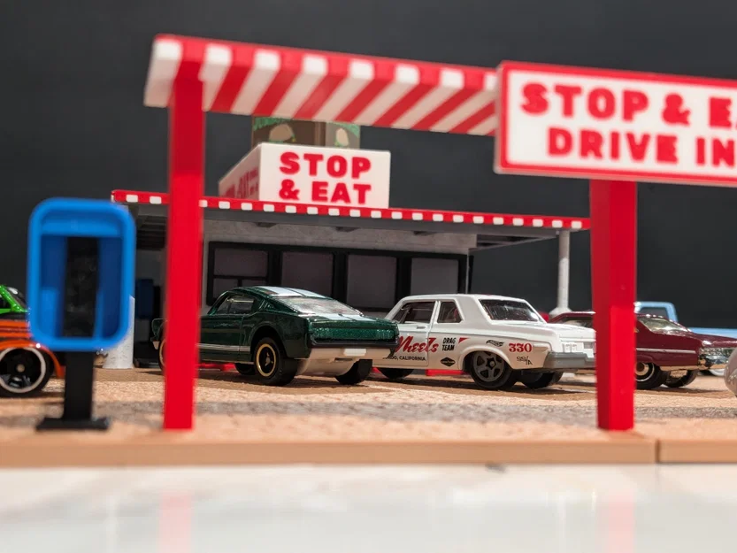 Mô hình Stop & Eat Drive-In - Diorama tỉ lệ 1:64 - Image 6