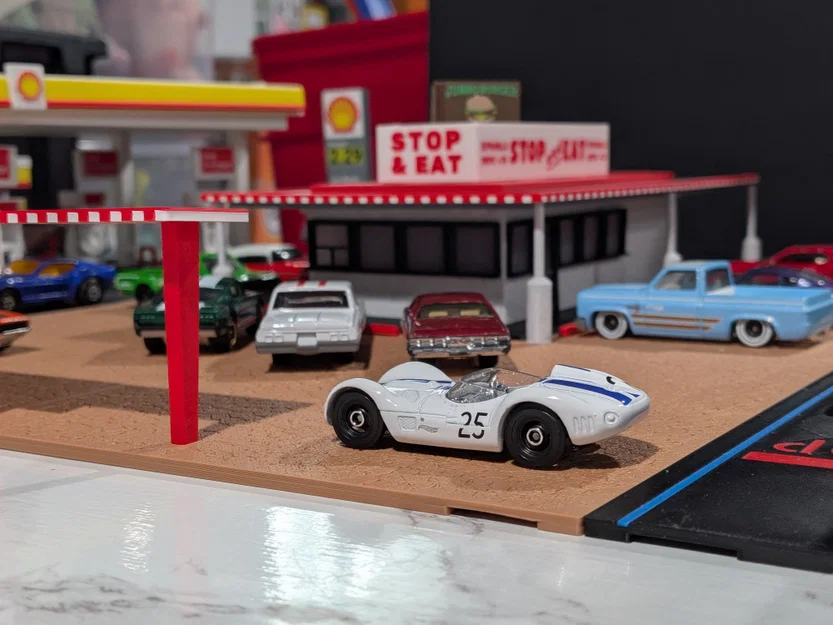 Mô hình Stop & Eat Drive-In - Diorama tỉ lệ 1:64 - Image 7