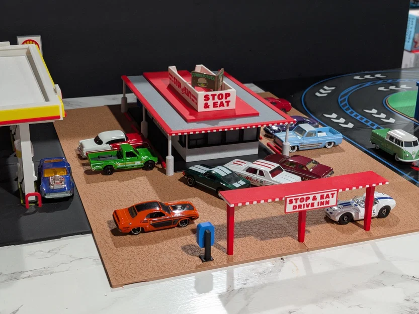 Mô hình Stop & Eat Drive-In - Diorama tỉ lệ 1:64 - Image 8