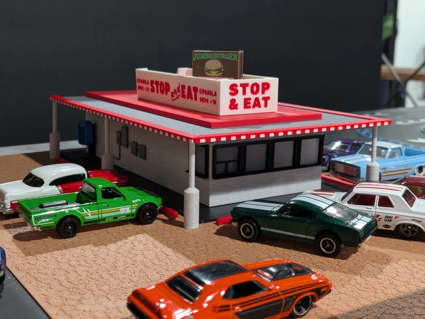Mô hình Stop & Eat Drive-In - Diorama tỉ lệ 1:64 - Image 9