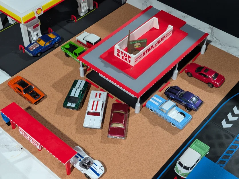 Mô hình Stop & Eat Drive-In - Diorama tỉ lệ 1:64 - Image 10