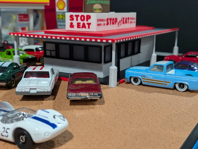 Mô hình Stop & Eat Drive-In - Diorama tỉ lệ 1:64 - Image 12