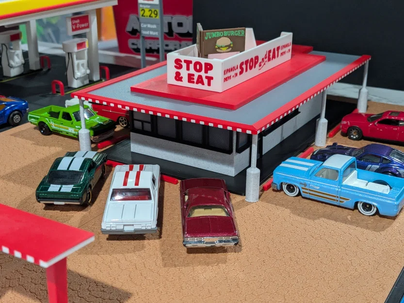 Mô hình Stop & Eat Drive-In - Diorama tỉ lệ 1:64 - Image 15