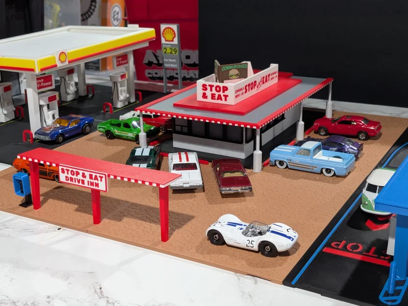 Mô hình Stop & Eat Drive-In - Diorama tỉ lệ 1:64 - Image 16