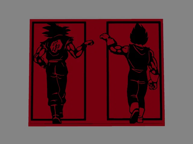 Mẫu in 3D Bảng Tạo Vân Bề Mặt Goku và Vegeta - Best Buddy Texture - Image 1