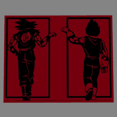 Mẫu in 3D Bảng Tạo Vân Bề Mặt Goku và Vegeta - Best Buddy Texture