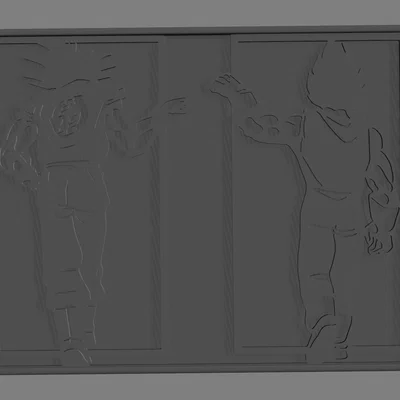 Mẫu in 3D Bảng Tạo Vân Bề Mặt Goku và Vegeta - Best Buddy Texture