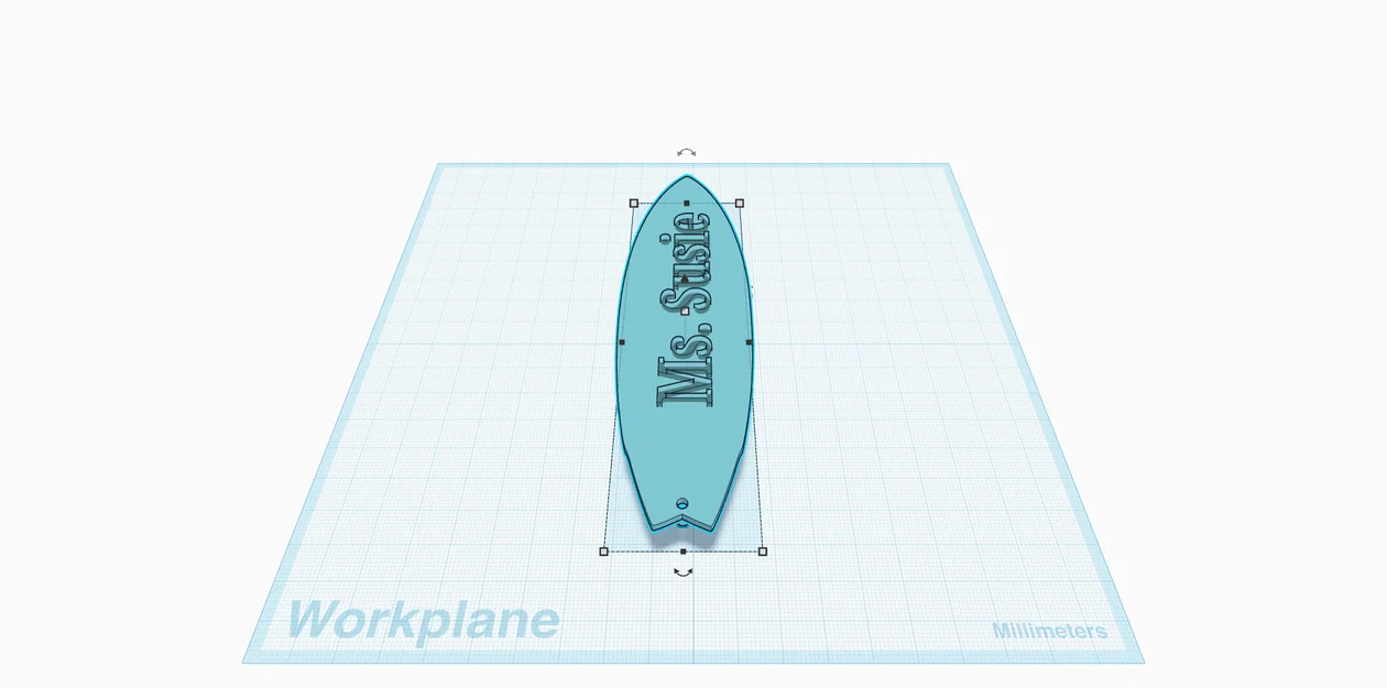 Bảng tên hình ván lướt sóng in 3D độc đáo (Surf Board Name Plate) - Image 1