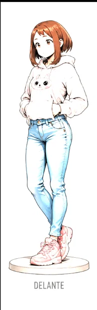 Mô hình 3D Ochaco Uraraka anime My Hero Academia đẹp mắt - Image 3