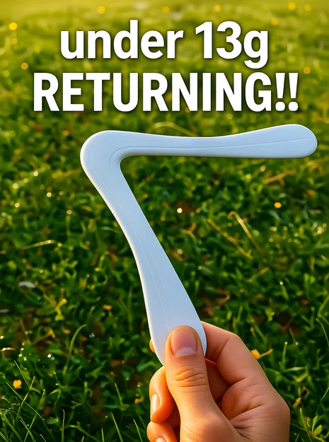 Fuzzy Boomerang - Đồ chơi ném khí động học có bề mặt nhám - Image 1