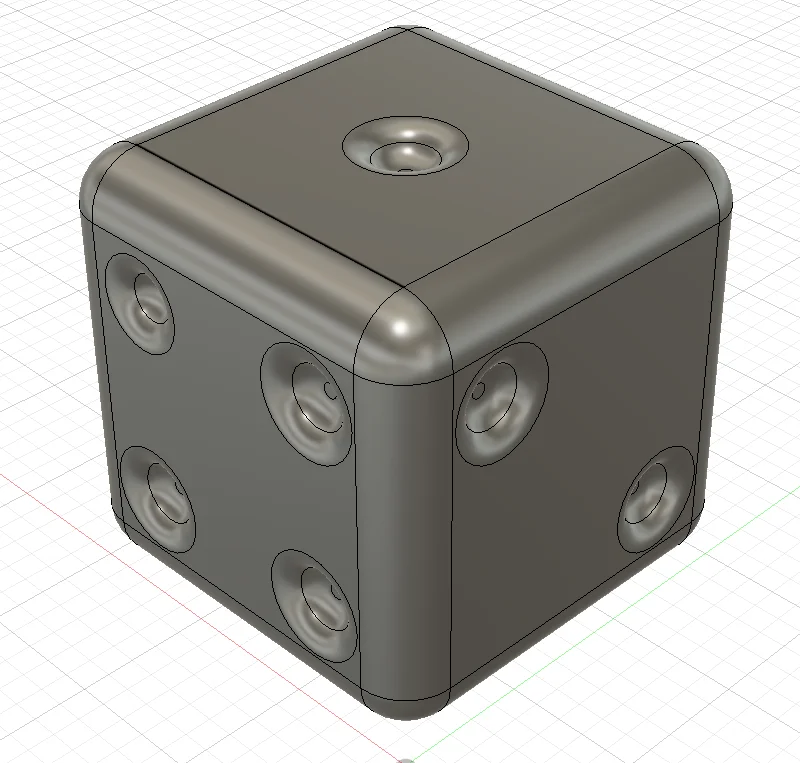 Xúc xắc 3D thiết kế tối giản Simplistic Dice in 3D hiệu quả