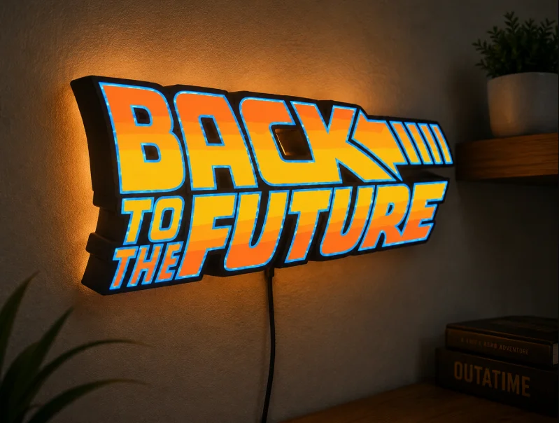 Hộp đèn LED Back to the Future | Mô hình in 3D đa sắc 3MF