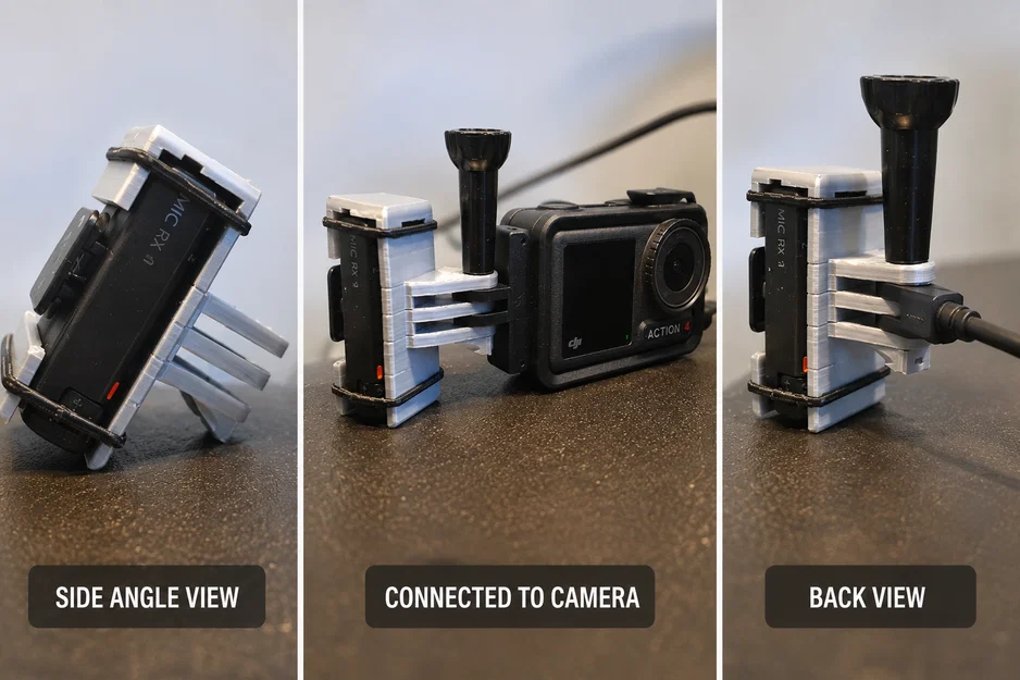 Ngàm Gắn Bộ Thu DJI Mic Cho Action Camera - Image 1