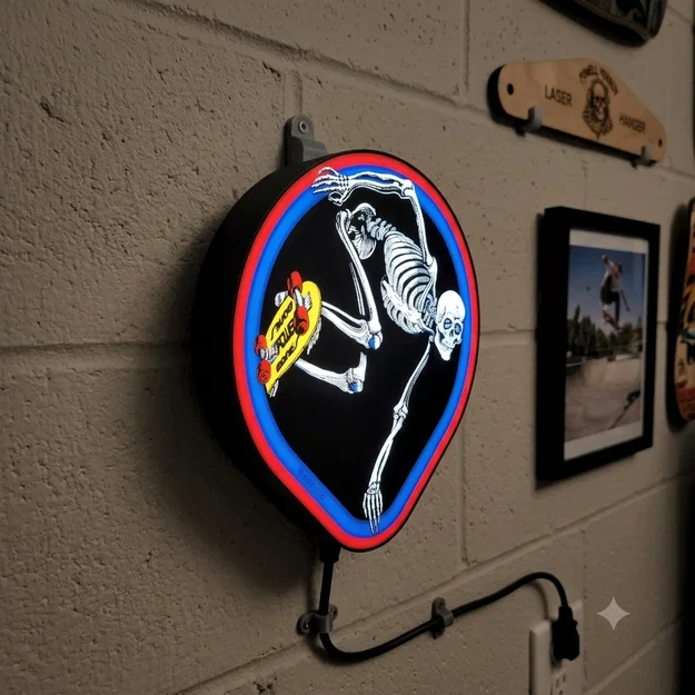 Đèn Lightbox Trang Trí Hình Powell Peralta Cổ Điển Những Năm 80 - Image 1