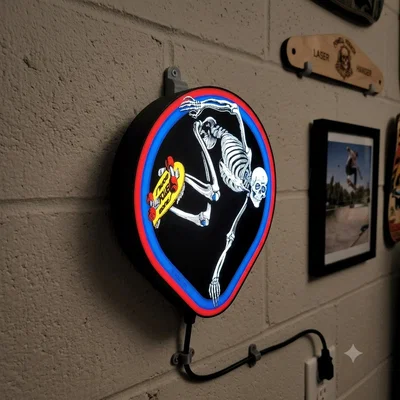Đèn Lightbox Trang Trí Hình Powell Peralta Cổ Điển Những Năm 80