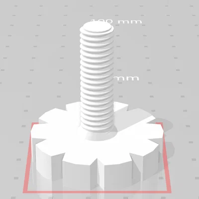 Bulông Ren 3/8 Inch Dùng Làm Chân Đế Máy In 3D (Thiết Kế Tự In)