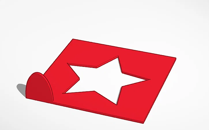 Khuôn tô hình ngôi sao 3D có tay cầm (Star Stencil) - Image 1