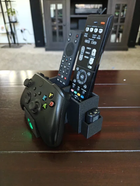 Giá đỡ tay cầm Xbox kèm khe để điều khiển TV, dàn âm thanh và logo đèn nền - Image 2