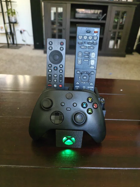 Giá đỡ tay cầm Xbox kèm khe để điều khiển TV, dàn âm thanh và logo đèn nền - Image 4