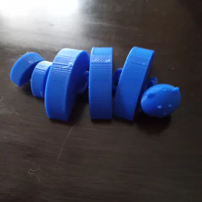 Mô hình chú sâu Articulated Flexi Caterpillar in 3D linh hoạt