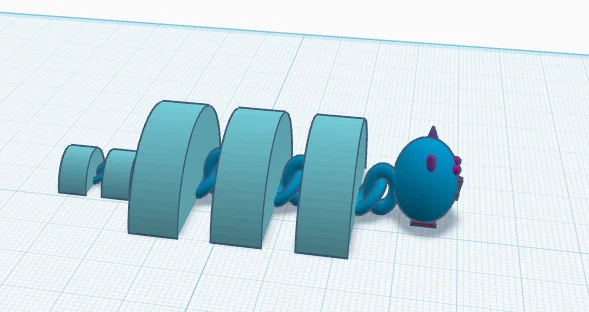 Mô hình chú sâu Articulated Flexi Caterpillar in 3D linh hoạt - Image 2