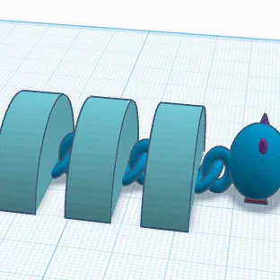 Mô hình chú sâu Articulated Flexi Caterpillar in 3D linh hoạt