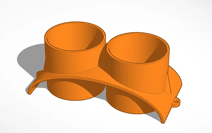 Giá đỡ cốc đôi 3D cho xe hơi - Thiết kế đơn giản, bền bỉ - Image 1