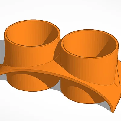 Giá đỡ cốc đôi 3D cho xe hơi - Thiết kế đơn giản, bền bỉ
