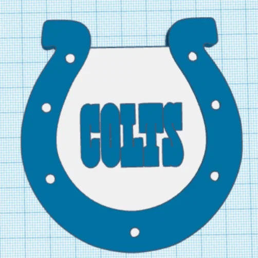Mô hình logo Indianapolis Colts 3D ấn tượng - Image 2