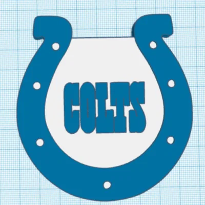 Mô hình logo Indianapolis Colts 3D ấn tượng