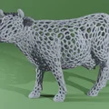 Mô hình chú bò Voronoi độc đáo - File in 3D trang trí đẹp mắt - Thumbnail 1