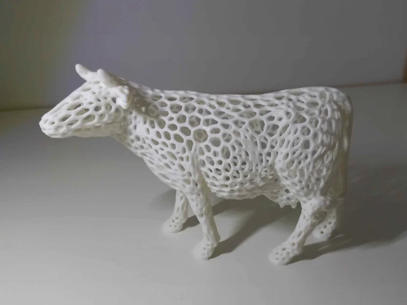 Mô hình chú bò Voronoi độc đáo - File in 3D trang trí đẹp mắt - Image 2