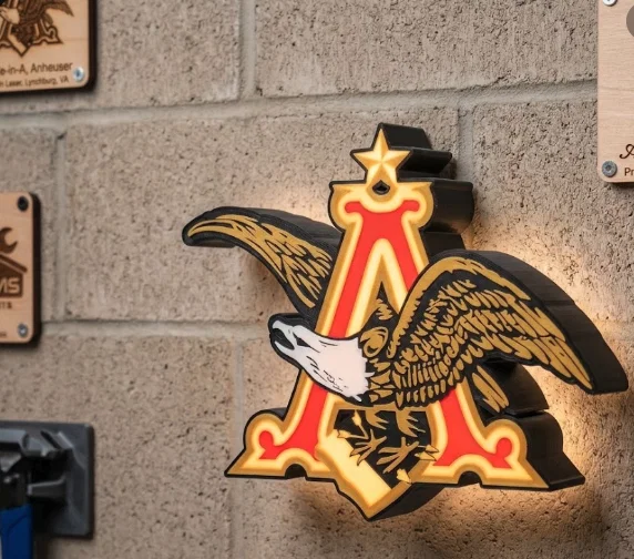 Bảng hiệu đèn LED Anheuser-Busch 3D - Dự án decor tuyệt đẹp - Image 1