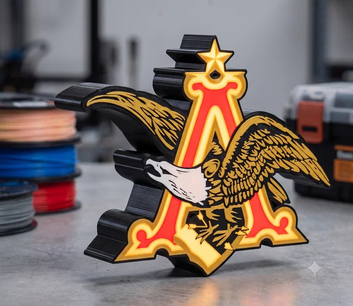 Bảng hiệu đèn LED Anheuser-Busch 3D - Dự án decor tuyệt đẹp - Image 2