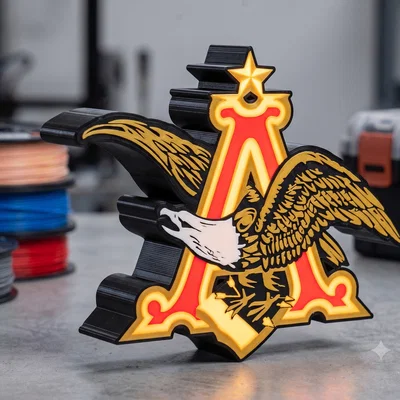 Bảng hiệu đèn LED Anheuser-Busch 3D - Dự án decor tuyệt đẹp