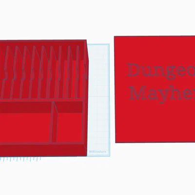 Hộp Đựng Dungeon Mayhem Hoàn Chỉnh với Nắp Khớp Khóa (Cho 12 Bộ Bài)