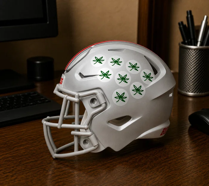 Mô hình Mũ bảo hiểm bóng bầu dục THE Ohio State Buckeyes - Image 1