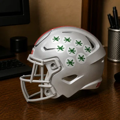 Mô hình Mũ bảo hiểm bóng bầu dục THE Ohio State Buckeyes