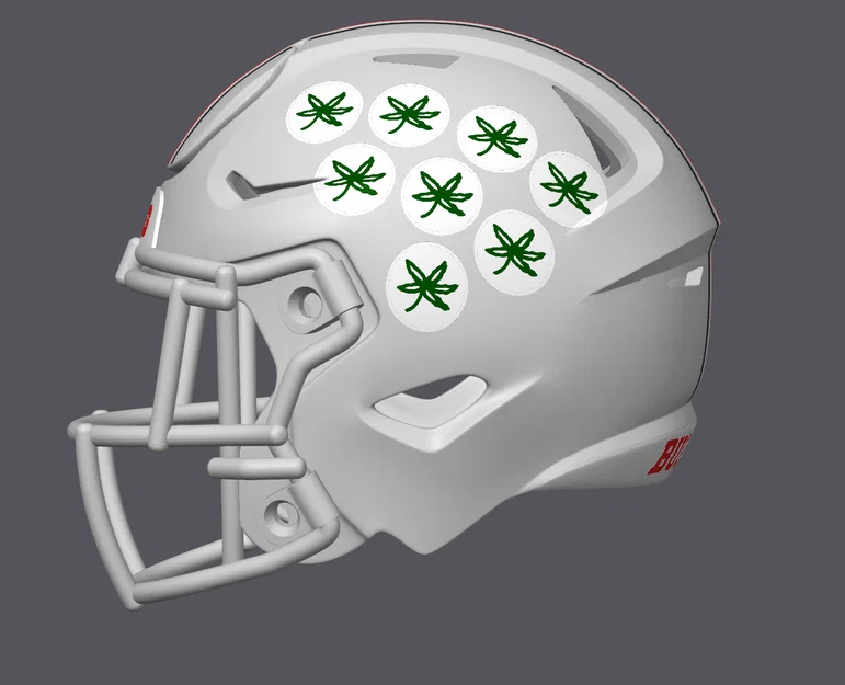 Mô hình Mũ bảo hiểm bóng bầu dục THE Ohio State Buckeyes - Image 2