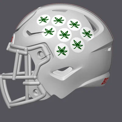 Mô hình Mũ bảo hiểm bóng bầu dục THE Ohio State Buckeyes