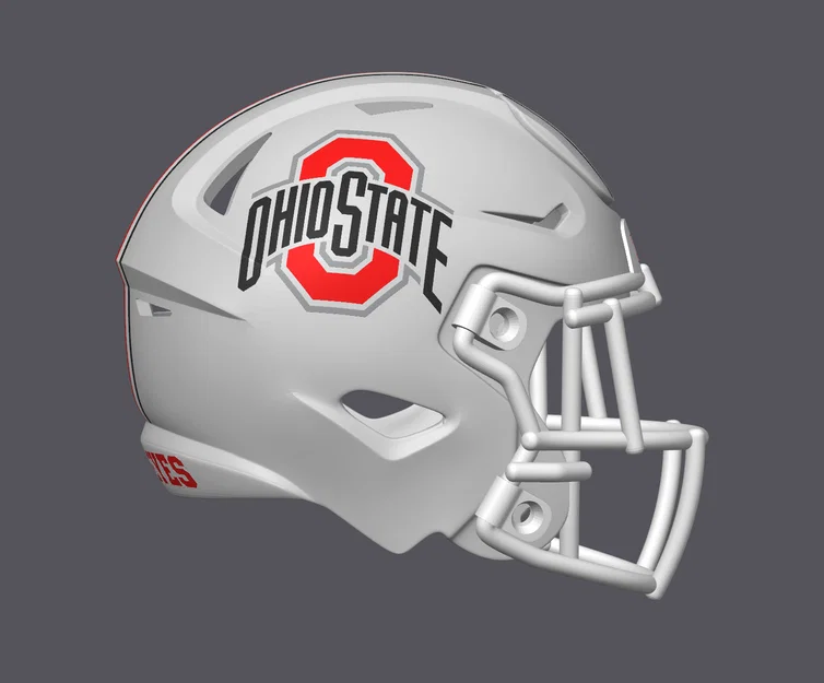 Mô hình Mũ bảo hiểm bóng bầu dục THE Ohio State Buckeyes - Image 3