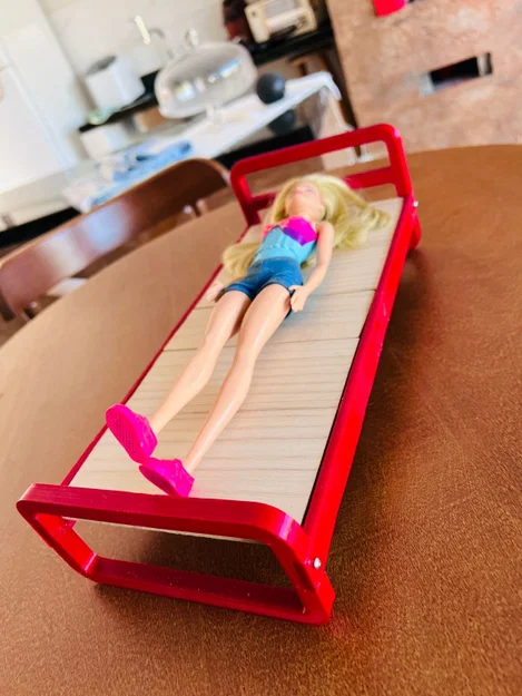 Mẫu giường 3D cho búp bê Barbie - Tự tay lắp ráp đơn giản - Image 2
