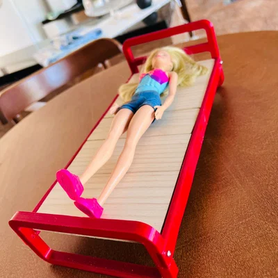 Mẫu giường 3D cho búp bê Barbie - Tự tay lắp ráp đơn giản