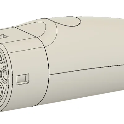 Bộ file 3D đầu chuyển đổi Tesla Type 2 sang Type 1