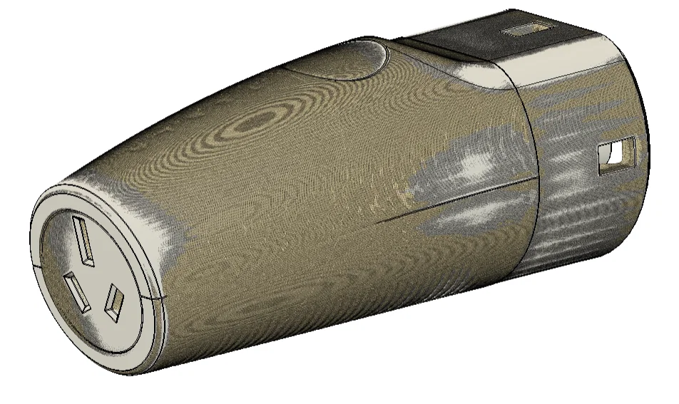 Bộ file 3D đầu chuyển đổi Tesla Type 2 sang Type 1 - Image 2