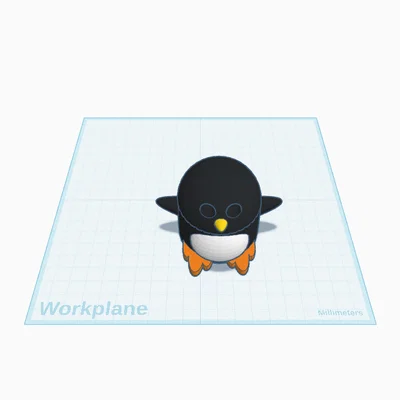 Mô hình chim cánh cụt đáng yêu dùng in 3D trang trí bàn làm việc
